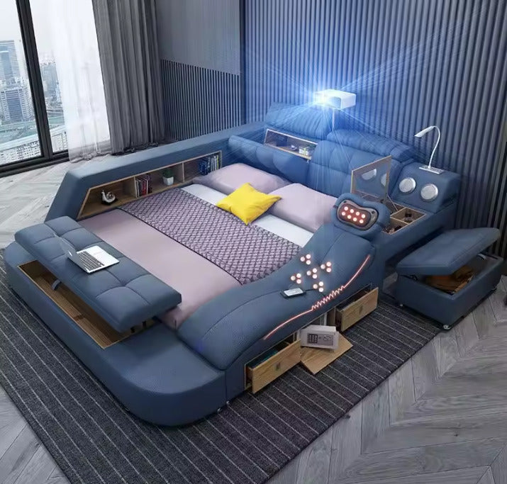 Multifunctional Smart Bed with Integrated Projector – Ultimate Comfort & Technology